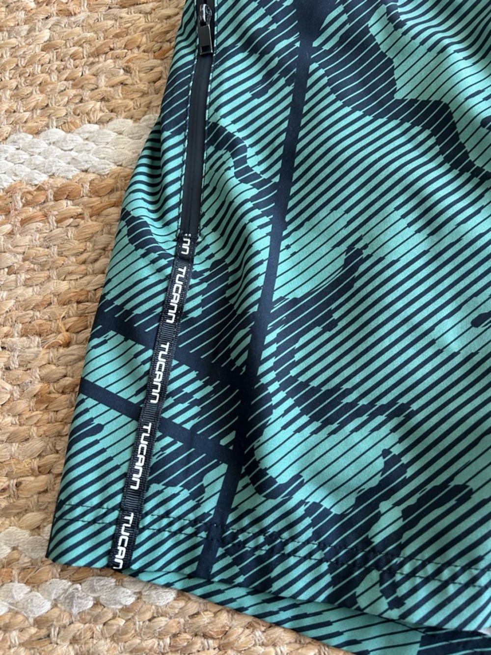 Tucann Striped Camo Swim Trunks Green Camo - Picture 9 of 13